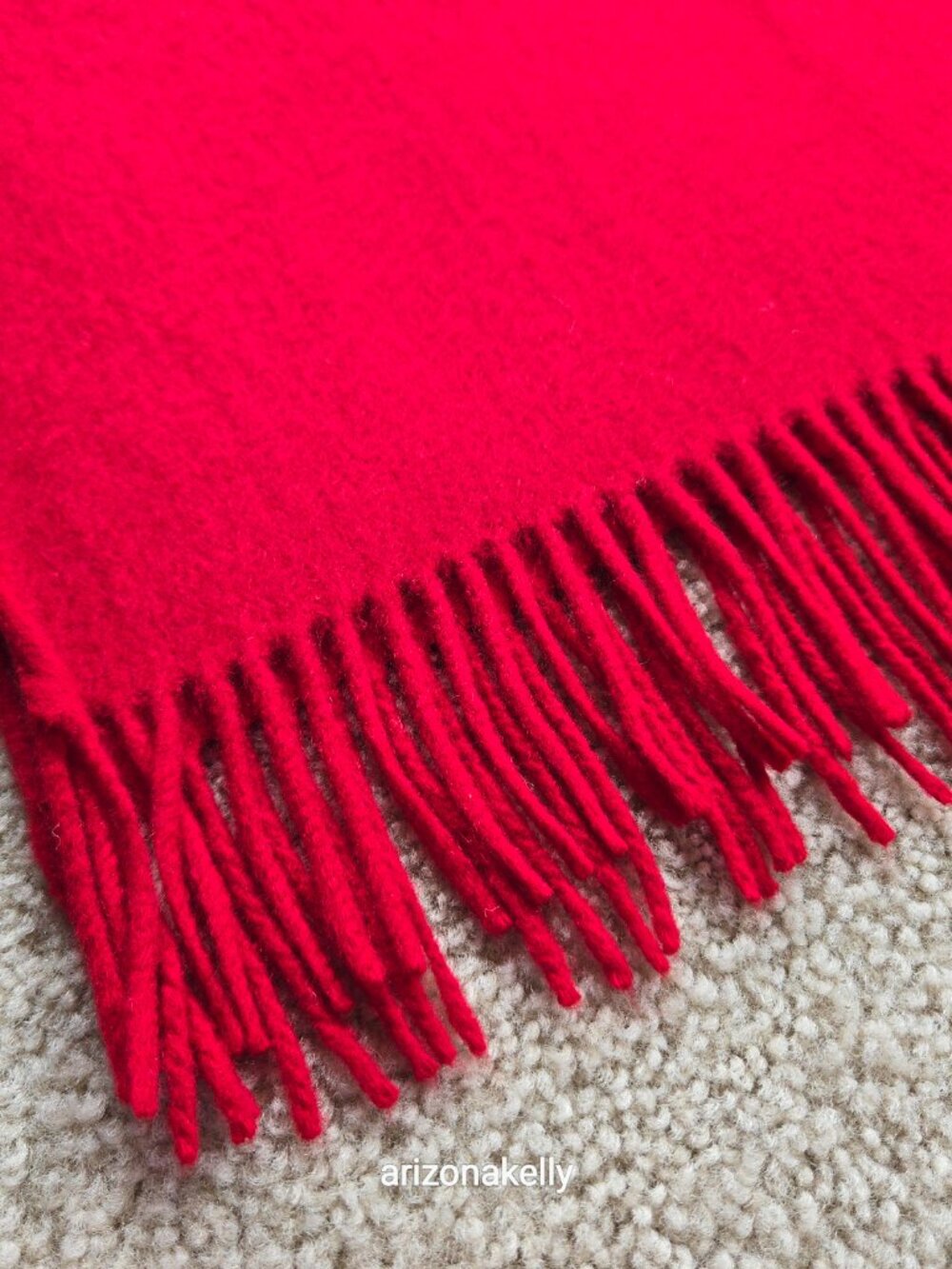 Talbots Cashmere (75%) & Wool (25%) Wrap Red - Picture 8 of 16
